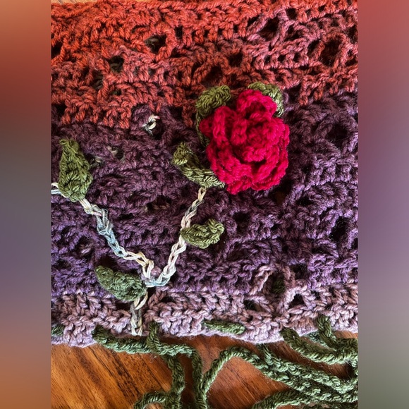 Handmade Crochet Roses Skirt Set - Picture 10 of 10